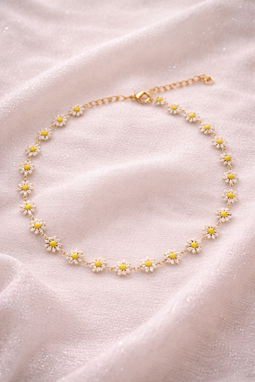 Collier fleurs marguerites
