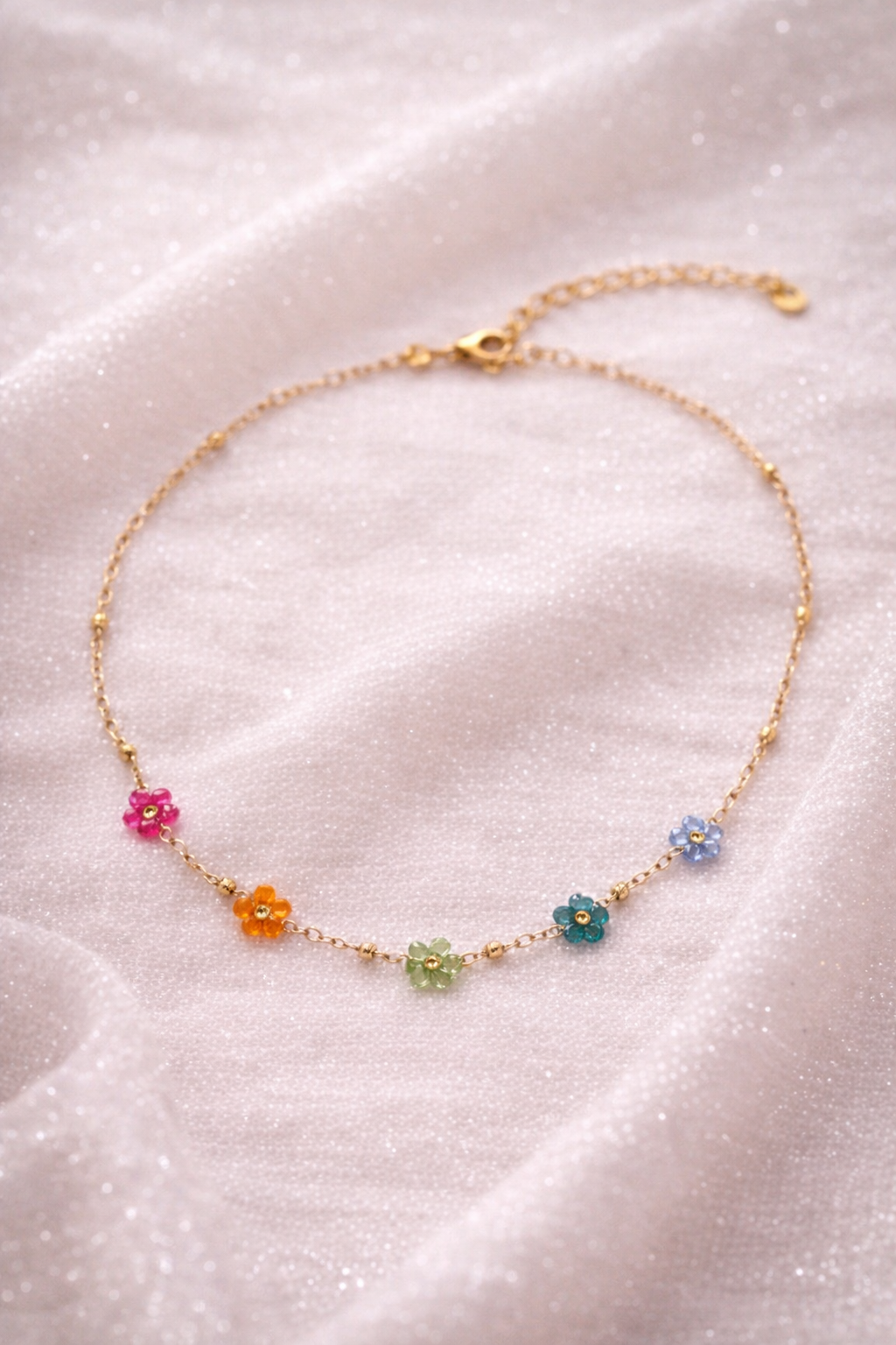 Collier aux couleurs des fleurs